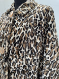 womens jacket  womens coat  womens  Winter Coat  vintage  Urban Village Vintage  urban village  sleeve  silk  short sleeved  retro  MOD  long cape  lining  lepoard print  Jacket  decorative buttons  collar dress  collar  cheetah print  Cape Coat  cape  button down  animal print  60s  1960s