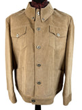 1960s Style Tailor Made Cord Mod Jacket in Beige - Size XL