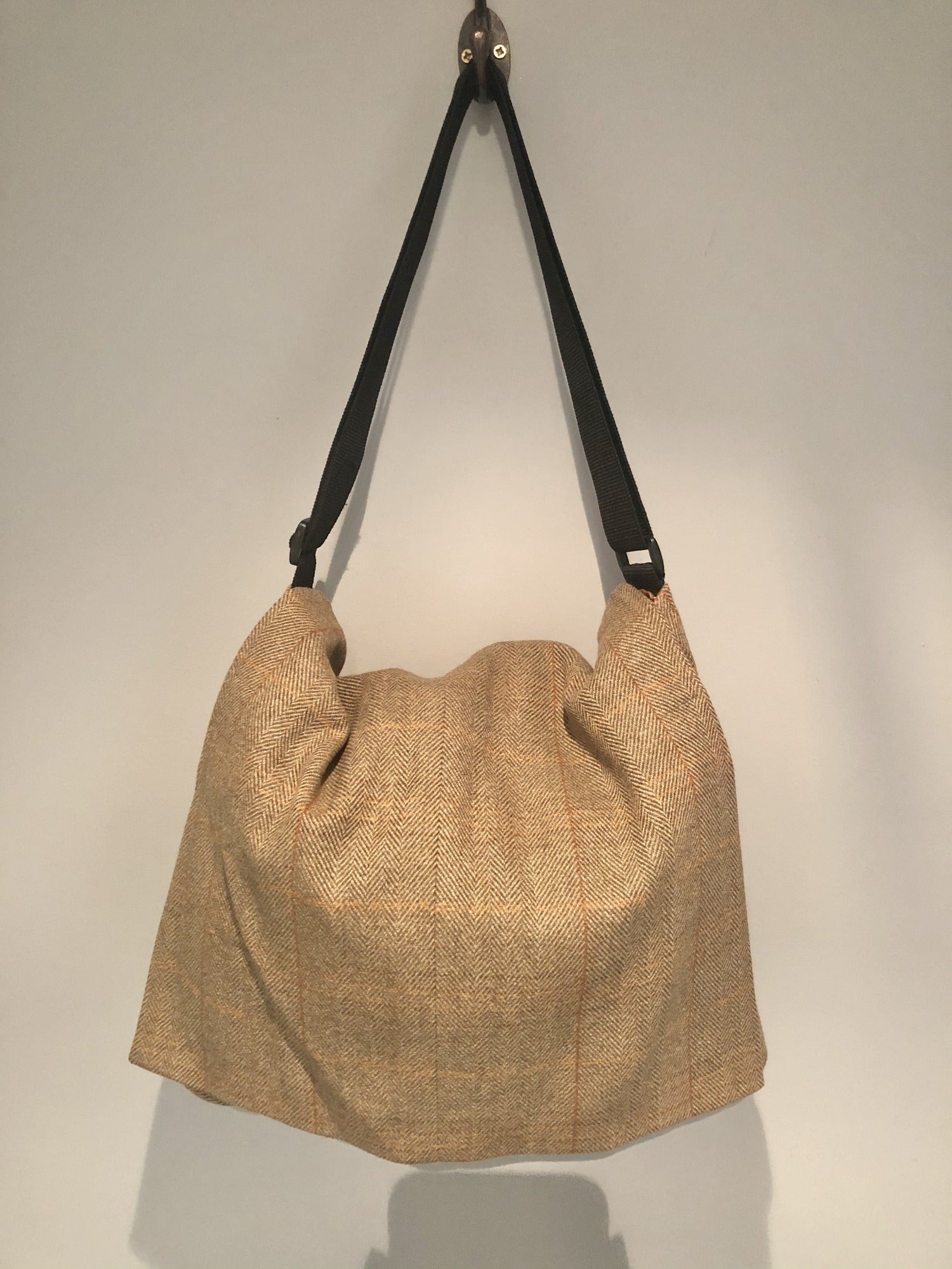 One Off Handmade Bag Made From Original Vintage Tweed Tailored by Boyd of England Jacket - Brown - Urban Village Vintage