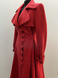coat  wool coat  wool  vintage coat  vintage  retro  red  princess coat  princess  fitted coat  fit and flare  festive  christmas  8  70s  1970s