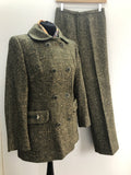 1960s Two Piece Tweed Jacket and Trouser Set by Alexon - Size UK 10