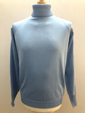 winter  vintage  Urban Village Vintage  urban village  sweater  roll neck  pullover  polo neck  mens  M  knitted  knit  jumper  blue  60s  60  1960s  1960