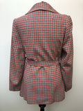 womens vintage Red Peter Robinson multi Jacket dogtooth coat 70s 1970s 12 urban village vintage