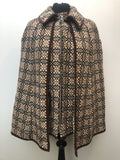 1960s Welsh Wool Tapestry Cape and Gilet by Daffyd Snowdon - Size M