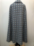 womens  Welsh Woollens  welsh wool  welsh  vintage  Urban Village Vintage  turqoise  tapestry  MOD  L  cape  blue  60s  1960s