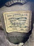 white tag  vintage  Urban Village Vintage  urban village  pockets  mens  long sleeves  long sleeved  long sleeve  levis strauss  levis  levi strauss  levi  Jacket  denim style  Denim jacket  denim  corduroy  cords  corded  cord  collared  collar  chest pockets  button front  button  brown  70s  1970s
