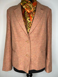 Vintage 1970s Blazer Jacket in Pink by Edinburgh Woollen Mill - Size UK 14
