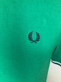 vintage  top  Stripes  Shirt  polo top  polo  MOD  Mens Shirts  mens  L  Green  Fred Perry