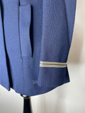 1960s Navy Blue Mod Double Breasted Sailor Jacket - UK 10