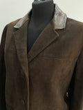 vintage  Urban Village Vintage  urban village  suede jacket  suede  single breasted  scooter  moleskin  modette  mod  long sleeve  Leather Jacket  Leather Coat  Leather  lapels  Jacket  front pockets  dandy  collar  chest pockets  button down  brown  60s  1960s  12-14