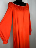 womens  vintage  Urban Village Vintage  scoop back  party season  party dress  party  orange  off shoulder  new year  midi dress  maxi dress  maxi  low back  long sleeved  jewelled  glamorous  glam  evening  dress  diamante detail  christmas  balloon sleeves  balloon sleeve  70s  1970s  10