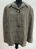 1960s Checked Short Cape - Size 14/16