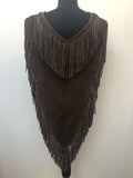 tunic top  tunic  womens  western  waistcoat  vintage  vest  Urban Village Vintage  tassel  Suede  One Size  navajo  Jacket  hippie  fringed  brown  boho  bohemian  70s  60s 1970s 1960s
