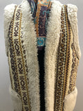 womens  white  waistcoat  vintage  Urban Village Vintage  tassel  Sheepskin trims  hippie  brown  boho  60s  1960s  12