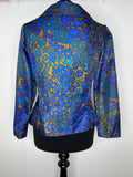 womens  vintage  Urban Village Vintage  urban village  Three Button  retro  pockets  long sleeve  Jacket  floral print  D L Barron  button  blue  blazer jacket  Blazer  60s  3 button  1960s  10