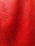 1970s Red Leather Trench Coat by David Conrad - Size 10