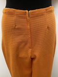 vintage 60s 1960s mod suit set trousers flared wide leg top tunic short sleeved orange white rare urban village womens clothing