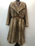 womens jacket  womens coat  womens  Winter Coat  vintage  Urban Village Vintage  urban village  Suede Jacket  Suede detail  Suede  sleeve  MOD  lining  Jacket  faux fur  faux collar  collar  brown  Belted waist  beige  70s  70  1970s  12