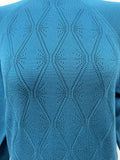 womens  vintage  Urban Village Vintage  urban village  Turquoise  patterned  pattern  MOD  long sleeve  knitwear  knitted  knit  high neck  Berketex  60s  1960s  12