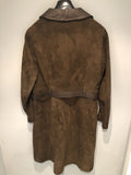 Womens Vintage 1960s / 1970s Jeffrey Brownleader of London Suede Jacket - Brown - Size 14 - Vintage Clothing