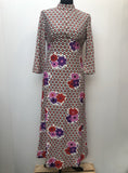 womens  white  vintage  Urban Village Vintage  summer dress  printed dress  multi  maxi dress  long dress  floral print  floral dress  floral  dress  60s  1960s  10