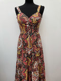 womens  vintage  Urban Village Vintage  urban village  summer dress  summer  string fastening  straps  Paisley Print  paisley  maxi dress  hippie  full length  70s  70  60s  1970s  1960s