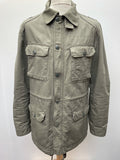 vintage  Urban Village Vintage  retro  pockets  Military  mens  long sleeve  levis strauss  levis  levi strauss  levi  L  khaki  Jacket  drawstring  collar  button front  button down  button