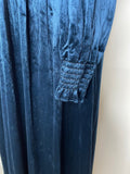 womens  vintage  velvet  Urban Village Vintage  smock dress  smock  retro  medieval  maxi  long dress  dress  boho  blue  8-10  8  70s  70  1970s  10