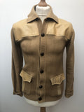1960s Knit and Faux Leather Cardigan by Bogart - Size S