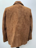 womens  vintage  Urban Village Vintage  urban village  Three Button  tan  Suede Jacket  Suede  silk lining  silk  MOD  long sleeves  long sleeved  long sleeve  lapels  george west  button up  button  brown  blazer jacket  Blazer  big button  60s  3 button  1960s  14