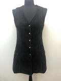 1970s Suede Tunic Waistcoat - Size 8
