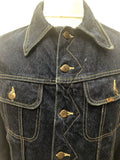 vintage  Urban Village Vintage  urban village  stitch detailing  stitch detail  pockets  Navy Jacket  mens  M  Lois  front pockets  denim style  Denim jacket  denim  collared  collar  chest pockets