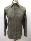 vintage  Urban Village Vintage  shirt  S  Mens Shirts  mens  Green  checked  Check