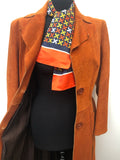 1970s Full Length Suede Coat in Tan - Size 6