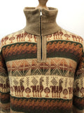 vintage  Urban Village Vintage  urban village  roll neck  Rare  multi  Merino Wool  mens  M  long sleeves  Long sleeved top  long sleeve  knitwear  knitted  knit  icelandic  high neck  beige  Alpaca Pino  Alpaca