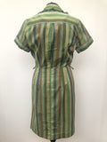 Windsor Original  zip  womens  vintage  Urban Village Vintage  urban village  midi dress  midi  Green  fringing  dress  collared dress  50s  50  1950s  12