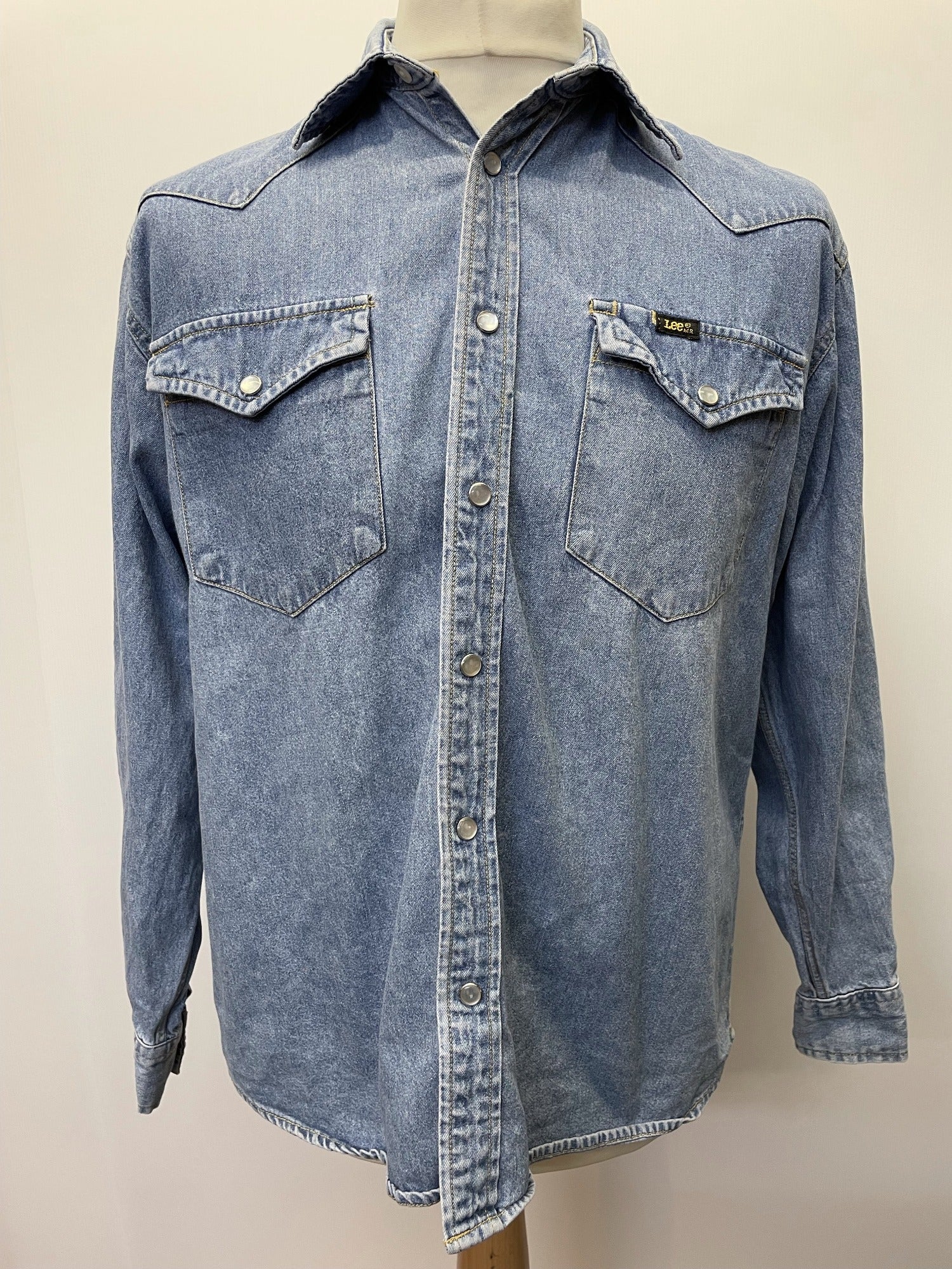 Mens vintage denim shirt cheap