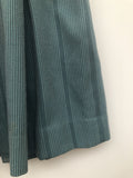 zip  womens  vintage  Urban Village Vintage  urban village  turquoise  Skirts  skirt  pleats  pleated skirt  grey stripe  blue  back zip  8  50s  1950s