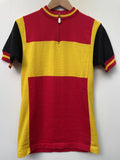 zip front  zip  Yellow  XS  vintage  Urban Village Vintage  urban village  short sleeved  short sleeve  Red  pockets  pocket detail  MOD  mens  light knit  knitwear  knitted  knit  elasticated  cycling polo  black  60s  1960s