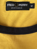 Yellow  Top  T-Shirt  Stripes  sportswear  MOD  mens  M  Logo design  Fred Perry