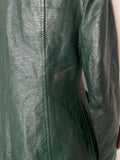 woodstock  womens  Winter Coat  vintage  vegan jacket  vegan  Urban Village Vintage  urban village  shearling  penny lane  long sleeve  Jacket  hippy  hippie  Green  Faux Leather  coat  borg collar  borg  boho  70s  60s  1970s  1960s  10