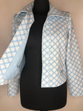 womens  vintage  Urban Village Vintage  urban village  retro  pockets  open design  open blazer  long sleeve  lightweight jacket  lightweight  Jacket  button  blue  blazer jacket  Blazer  Berketex  60s  1960s  10