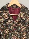 Vintage Floral Tapestry Long Length Coat - Size 10 - Urban Village Vintage