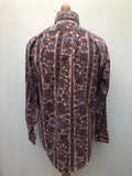 vintage  Urban Village Vintage  urban village  Stripes  Shirt  Printed T-Shirt  printed shirt  printed  print  Mens Shirts  mens  long sleeves  Long sleeved top  long sleeve  l  floral shirt  floral print  floral  cream  button  70s