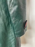 woodstock  womens  Winter Coat  vintage  vegan jacket  vegan  Urban Village Vintage  urban village  shearling  penny lane  long sleeve  Jacket  hippy  hippie  Green  Faux Leather  coat  borg collar  borg  boho  70s  60s  1970s  1960s  10