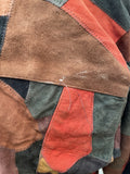 vintage  Urban Village Vintage  Suede Jacket  Suede  patchwork  Mens jacket  mens coat  mens  M  Jacket  hippie  baggy  90s  1990s