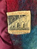 mohair  wool  womens  vintage  Urban Village Vintage  tunic  Strathay Originals  S  red  checked  check  cape  blue  60s  1960s
