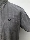 Urban Village Vintage  short sleeved  Shirt  MOD  Mens Shirts  mens  L  Gingham  Fred Perry  check  button down collar