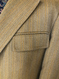 vintage  Urban Village Vintage  urban village  super suits  retro  mens  long sleeve  L  Dunlaps California  checkered  check  button up  button fastening  button  brown  blazer jacket  Blazer  70s  1970s