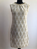 womens  vintage  Urban Village Vintage  urban village  knit dress  gold  dress  cream  beading detail  beading  70s  70  1970s  12